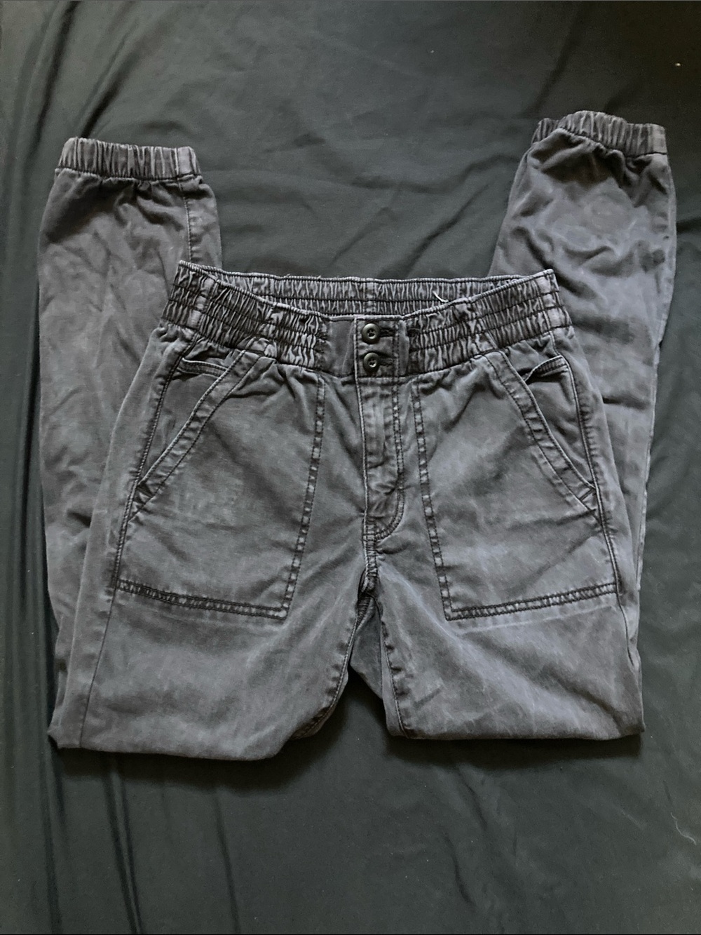 American Eagle Outfitters Cargo Pants Stretch Utility Gray Size 8 Regular